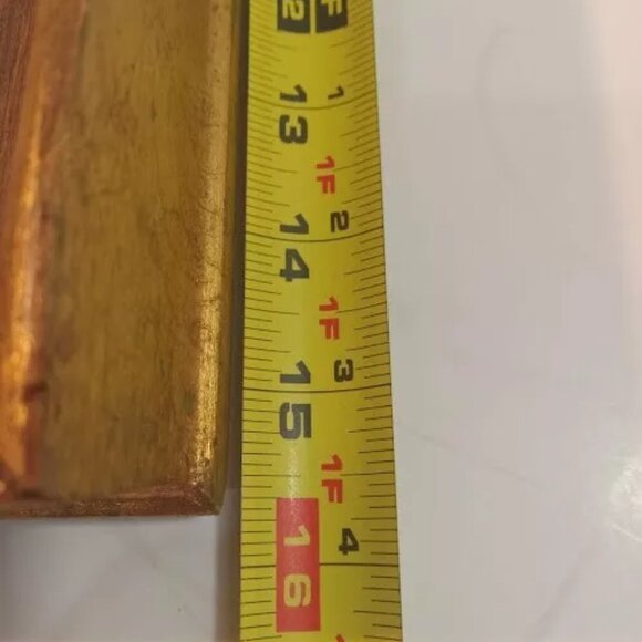 Hecho En Mexico Vintage Golden tone Wooden Picture Frame with signed Print - Picture 2 of 14